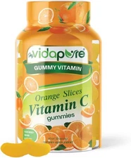 Vitamin C Gummies Slices Natural Orange Flavor Non-GMO Vegan MYVIDAPURE usa