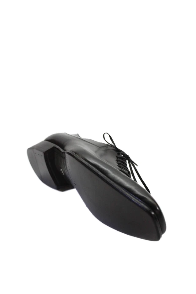 Mocasines de una pieza con cordones de cuero negros talla 7 Tardini para hombre Foto 4 de 4