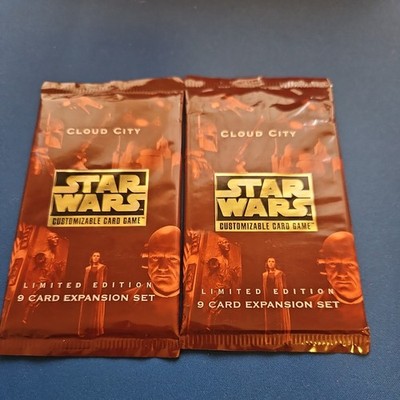 2 x STAR WARS CCG CLOUD CITY BLACK BORDER FACTORY SEALED BOOSTER 