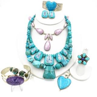 Southwest Desert Rose Trading Sterling Turquoise Amethyst Jewelry Lot 9 #S4404 1