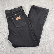 Vintage Wrangler Jeans Cowboy Cut Mens 36x30 Black Starched Rodeo Rancher