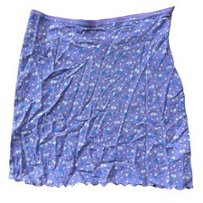 Free People Mini Skirt Purple Floral Size 6 Boho Stretchy