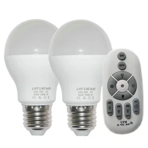 6W E27 Smart LED Light Bulbs Dimmable with 2.4GHz Wireless 3-Zone Remote Cont...