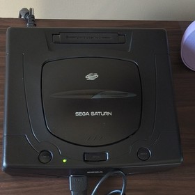 SEGA Saturn MK-80000A Black Console with Controller, Cables, Cartridge Input 🔥