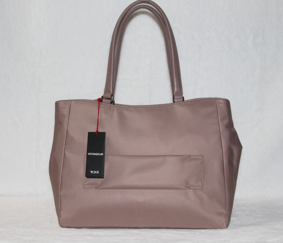 TUMI Voyageur Valetta Large Travel Tote Bag Laptop Bag Light Mauve with Silver - Image 4 of 4
