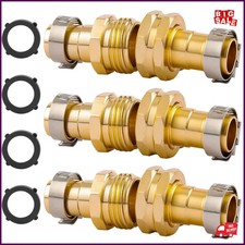 3 Set Garden Hose Repair Connector with Clamps, Fit for 3/4" or 5/8" Garden Hose