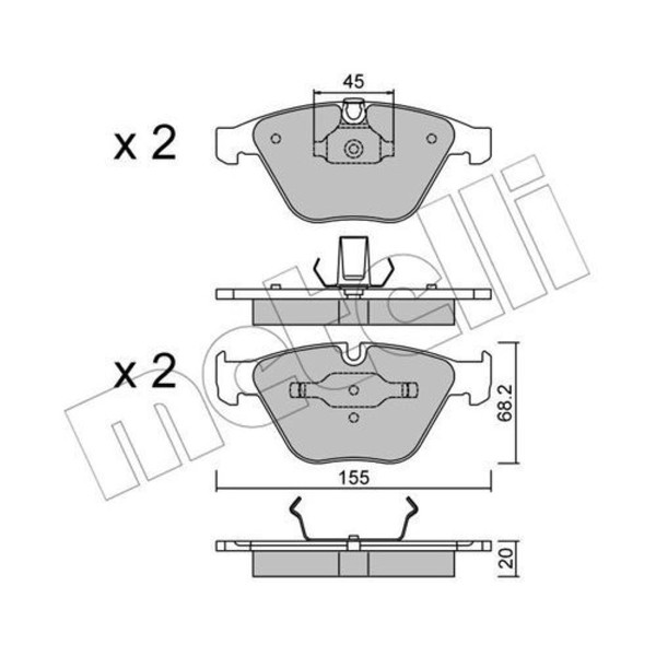 Metelli BremsbeläGe Bremsbelegsatz Vorne System Ate - Teves FüR BMW 3Er Coupe-image