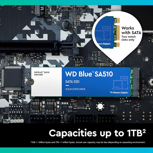 WD Blue SA510 250GB M.2, SATA SSD, up to 555 MB/s, Includes Acronis True Image f - 第 7/10 張圖片