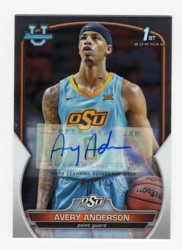 2023 Bowman Chrome University Avery Anderson  RC Auto  Oklahoma ST 1st bowman