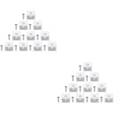 2 Pieces Connector for Tempered Glass Shelf Holder Clips Floating Brackets