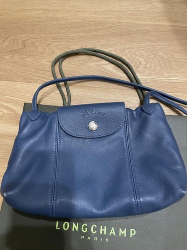 Long champ Genuine leather shoulder bag cowhide for women Shoulder Adjustment - Picture 3 of 12