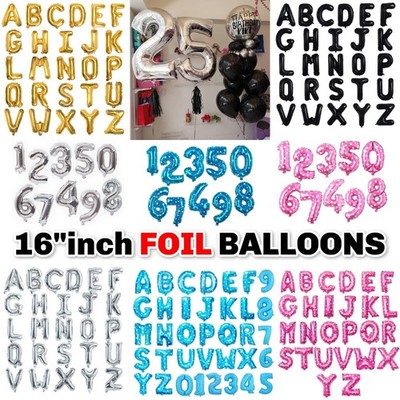 Alphabet A-Z Buchstaben Zahlen Folienballons Stern Herz Ballon Name Party Hochzeit