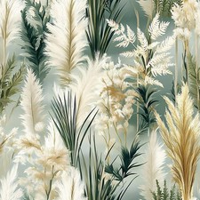 Boho Forest Peel and Stick Wallpaper, Modern Botanical Wallpaper, Self Adhesi...