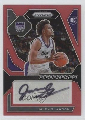 2023-24 Panini Prizm Rookie Signatures Red 56/99 Jalen Slawson Auto RC 1ib5