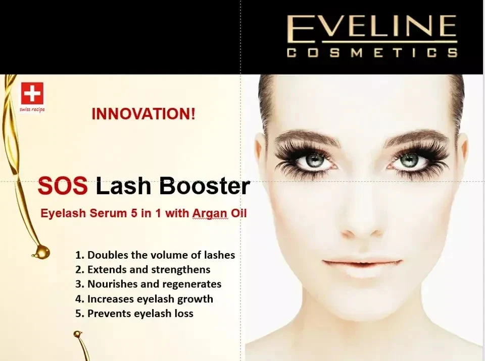 Eveline Cosmetics SOS Lash Booster Serum Wimpernserum 5in1, 2x10m - Bild 4 von 4