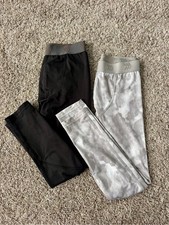 Lot of 2 pairs boys all in motion under-shorts Leggings Black Gray Tie-Dye