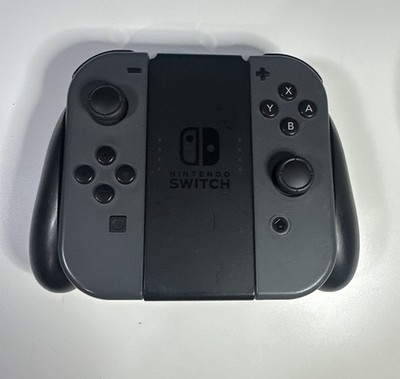 Nintendo OEM Left & Right Lot Of 2 Joy Cons Black Gray With Grip Tested