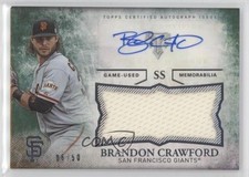 2015 Triple Threads Unity Jumbo Relics Emerald 6/50 Brandon Crawford Auto 0b0