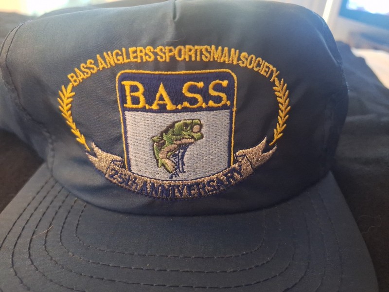 Vintage B.A.S.S. 25th Anniversary Hat Bass Anglers Nylon Snapback Fishing Cap