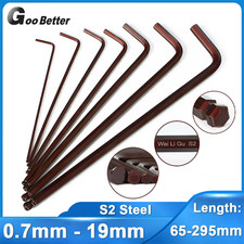 0.7-19mm Long Arm Allen Keys Metric Ball End Point Hex Wrench Steel Hexagon Key