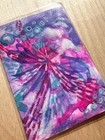 ACEO Original Abstract Pink Purple Blue Portal Flowy Painting On Paper By Jess L — photo 2