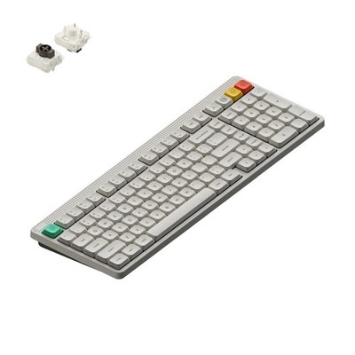 NuPhy Node 100 Wireless Mechanische Tastatur QWERTY Low Lunar White / Brown nano