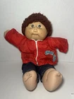 Vintage Cabbage Patch Kids Doll With Zip Up Jacket, Brown Eyes, Brown Yarn Hair