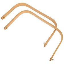  2 Pcs Replacement Handle for Tray Container Home Pails Grips Solid Wood