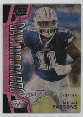 2023 Certified Calling Cards Mirror Pink 169/199 Micah Parsons #CALL-5 0a3