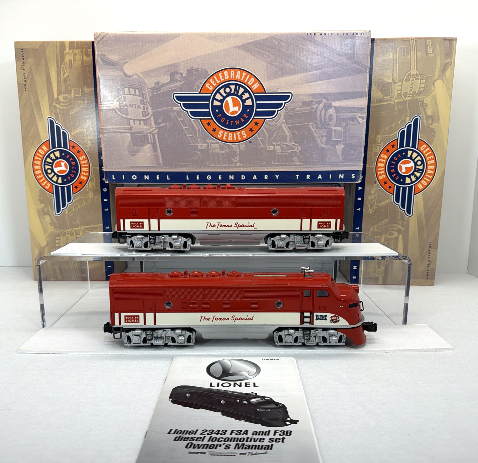 Lionel PWC TMCC 6-38100 Texas Special MKT F-3 AB Diesel Set O Gauge Used 2245 RS