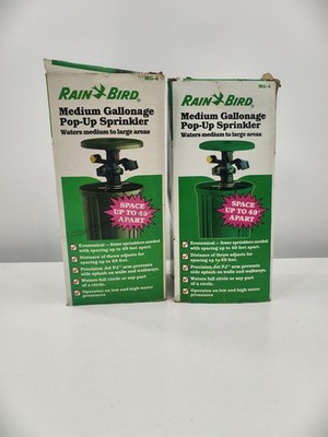 Rain Bird MG-4 Medium Gallonage Pop-Up Sprinkler Lot 2 Lawn Irrigation Green