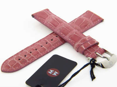 New Michele 18mm Light Pink Alligator Watch Band Strap | eBay display picture 3
