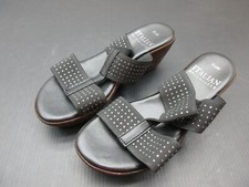 ITALIAN SHOEMAKERS SIZE 7.5 WOMENS BLACK SLIP ON CASUAL WEDGE SLIPPERS SHOES 3B