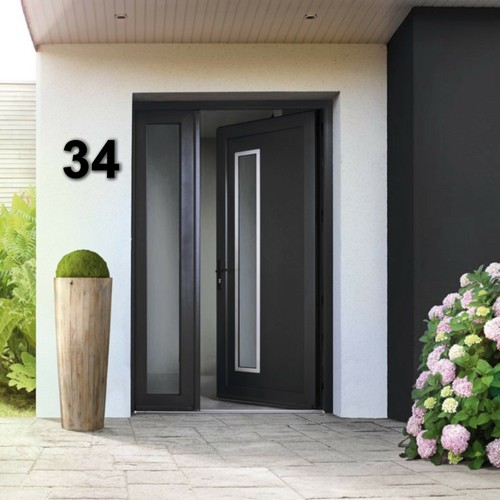 HOUSE NUMBER 7 Arial Acrylic Large Floating Cool Stylish Modern Gloss Black DIY - Imagen 46 de 68