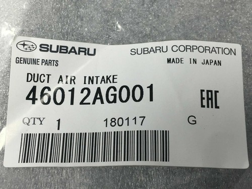 SUBARU Genuine Impreza WRX STI Legacy Outback DUCT AIR INTAKE 46012AG001 OEM - Picture 5 of 5