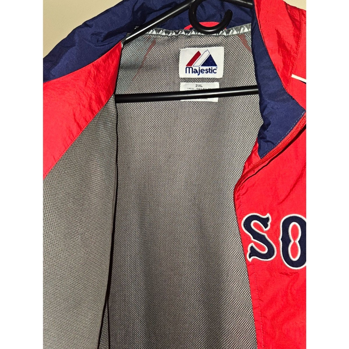 Vintage Boston Red Sox MLB Majestic Warm Up Full Zip Jacket 2XL | eBay