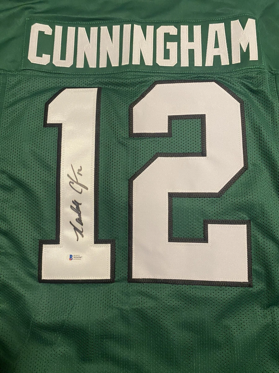 Randall Cunningham Philadelphia Eagles QB Autographed Kelly Green Jersey