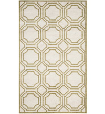 Safavieh Aidan Elfenbein/Hellgrün Innenbereich/Aussenbereich Teppich 152 x 243 cm [5 Fuß x 8 Fuß]