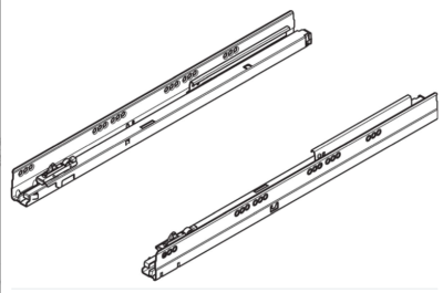 Blum TANDEMBOX Schubladenschienen 500mm - Vollauszug Mit Dämpfung 30kg Tragkraft