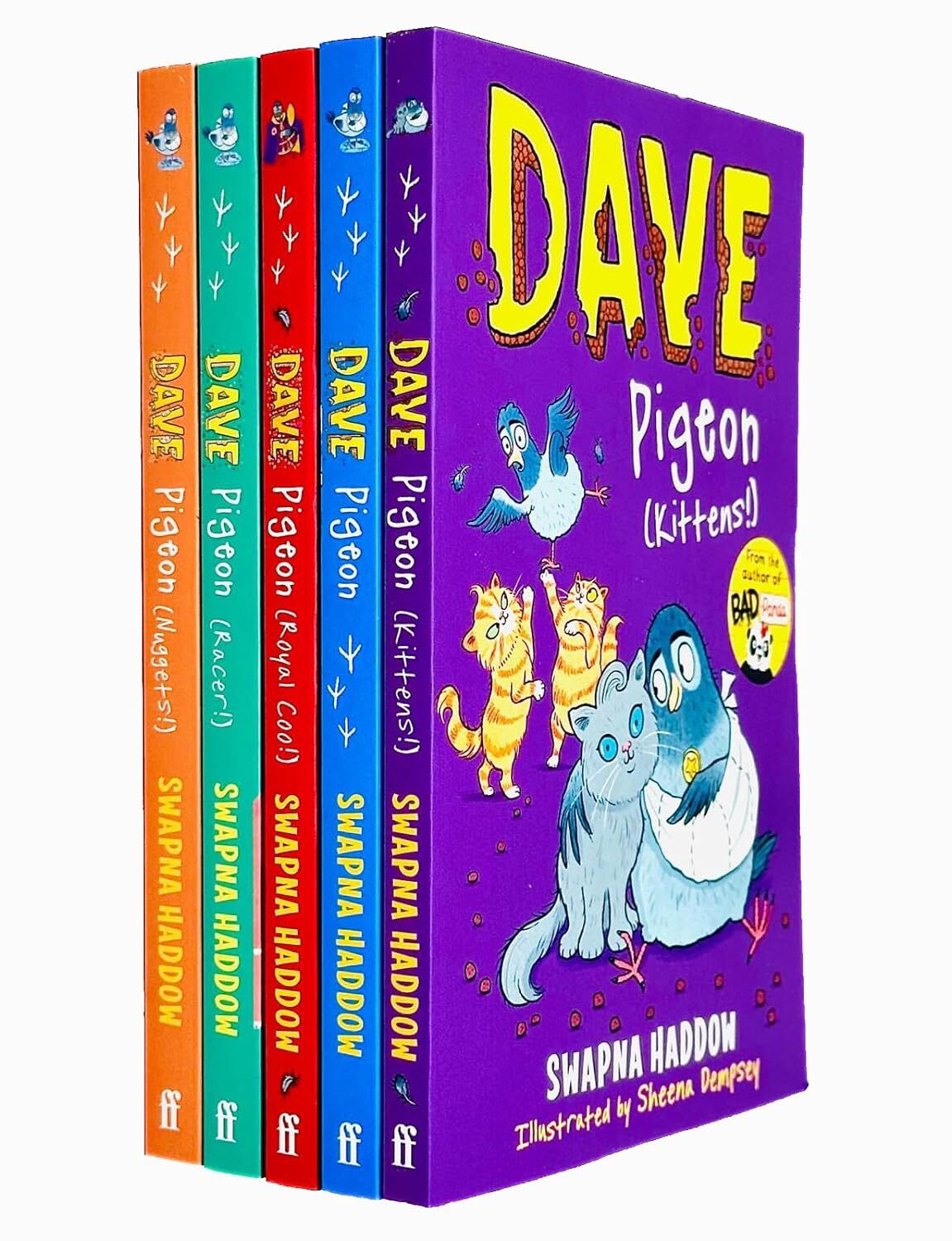 Faber & Faber Dave Pigeon 5 Book Set By Swapna Haddow (Dave Pigeon, Nuggets, Racer, Royal Coo! & Kittens!) - Image 3