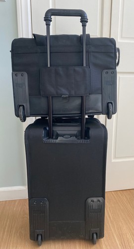 TUMI Carry On 2 wheeled Black Rolling Briefcase 17" x 14" x 8" - Style 2221D3 - Afbeelding 10 van 12