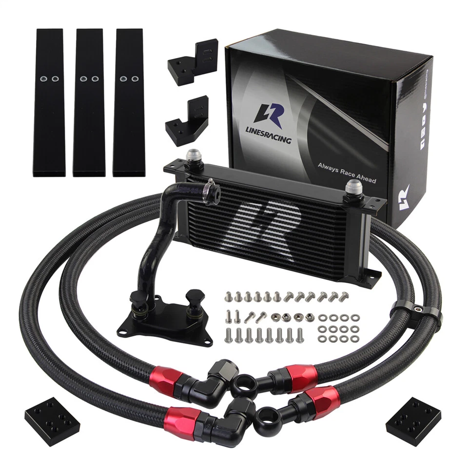 16 Row AN10 Oil Cooler Kit For VW Golf MK7 GTI Tiguan Audi A3 S3 8V Skoda EA888 - Imagem 3 de 4