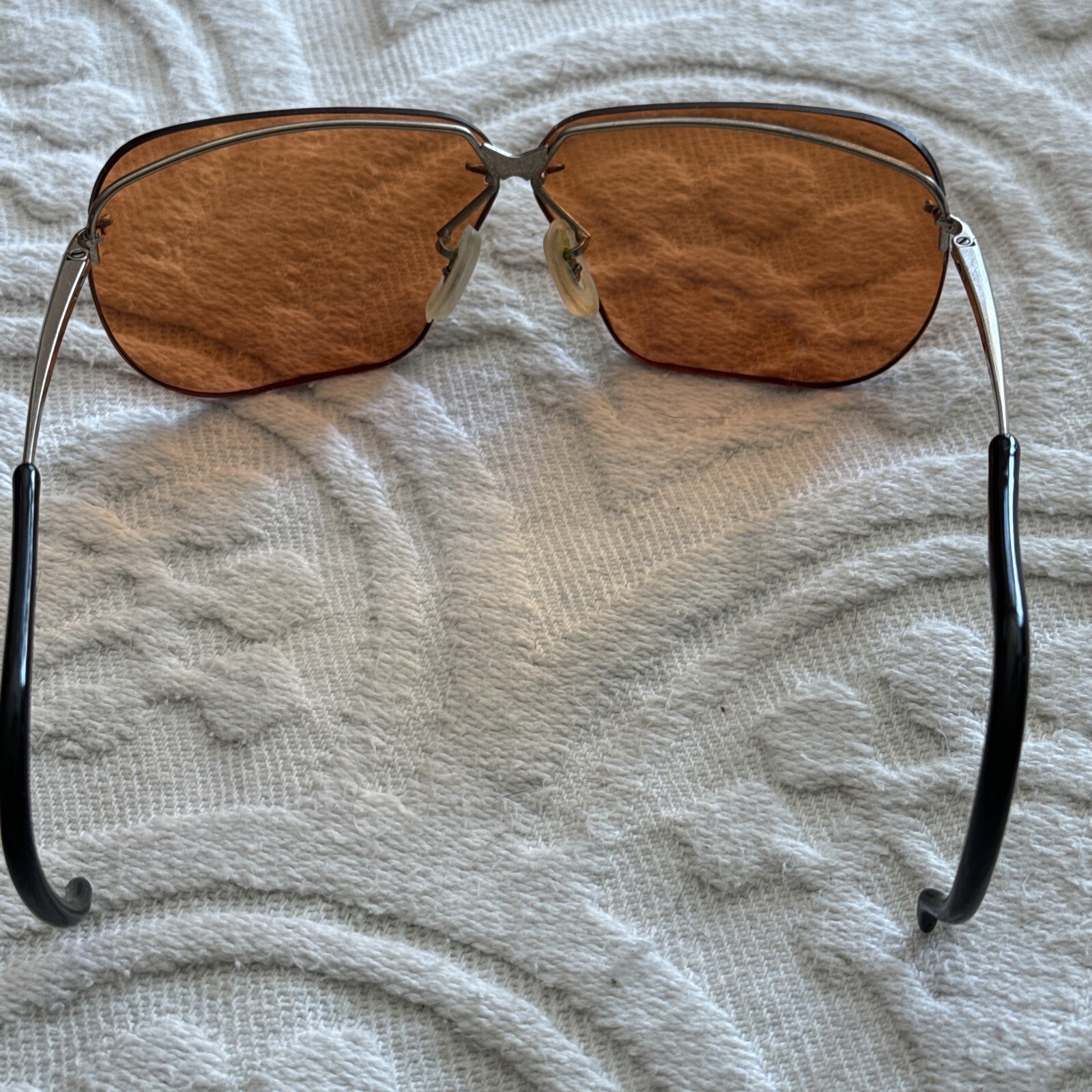 Vintage HyWyd Decot Shooting Glasses Sunglasses Orange Silver Black 6