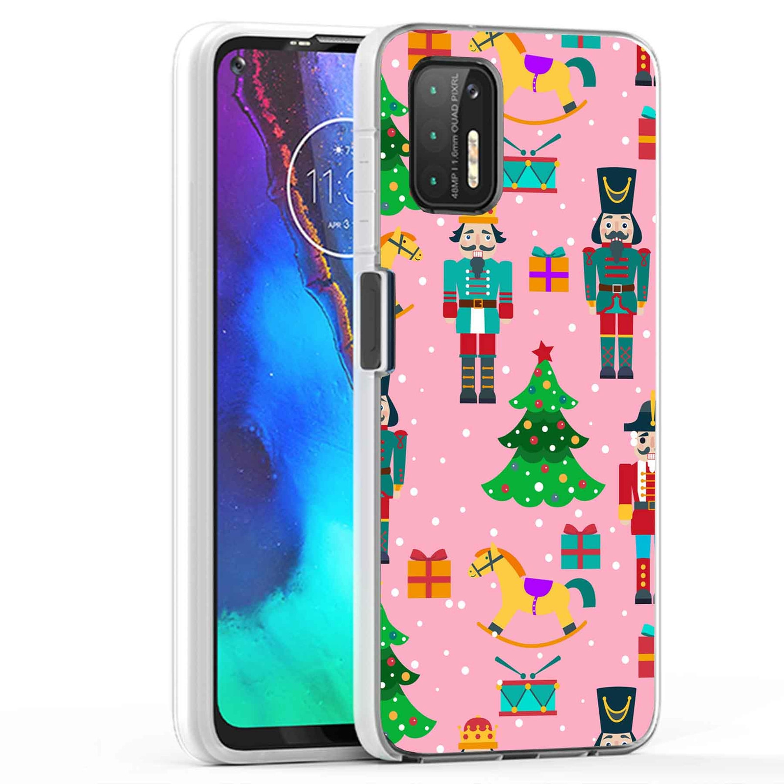 Phone Case Cover for Motorola Moto G Stylus 2021,Nutcracker Print, USA