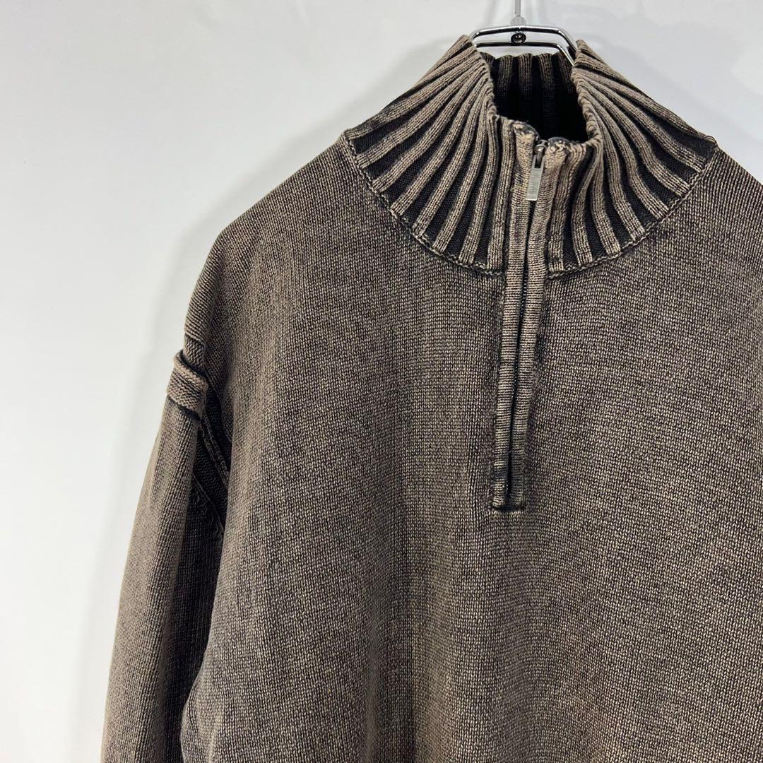 GLOBE TROTTERS ニット GLOBE TROTTER Driver's Wool Knit Zip Sweater Brown Size XL | eBay