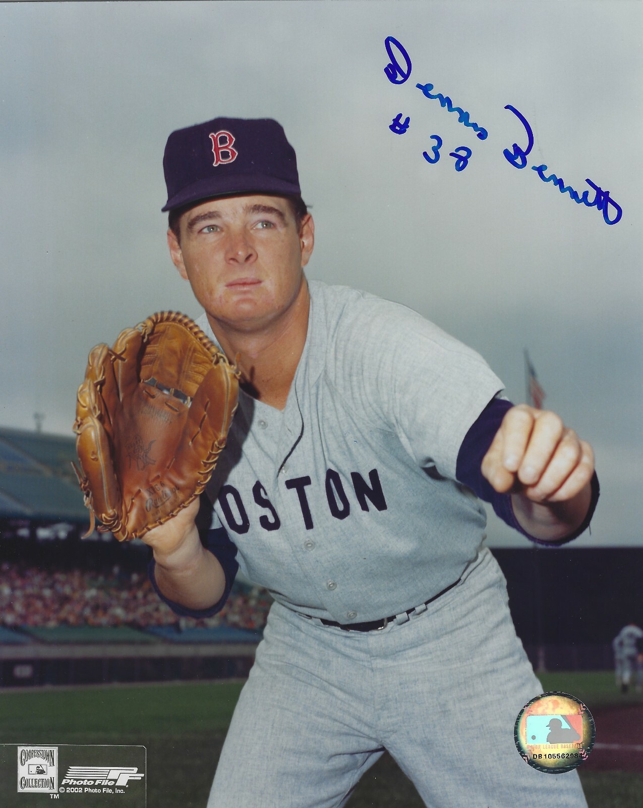 Signed 8x10 DENNIS BENNETT Boston Red Sox Autographed photo- COA | eBay