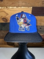 Vintage 90s Milwaukee Admirals Zephyr IHL Hockey Blue Fitted Hat Cap Size 7
