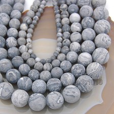 Wholesale Natural Matte Gemstone Round Spacer Loose Beads 4mm 6mm 8mm 10mm 12mm