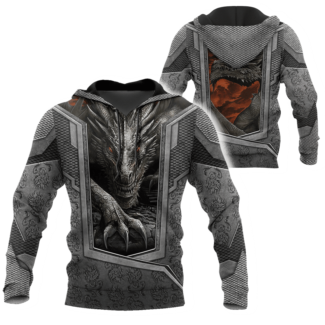 3D Full Printed Hoodie, meaningful gift, super cool dragon face printed shirt