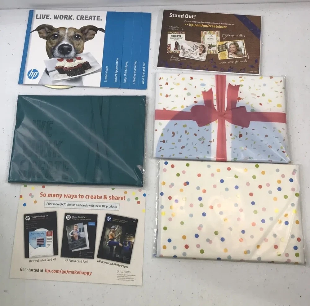Mixed Packs of HP Photo Printer Paper 30 5x7 15 4x6 & 15 Envelopes